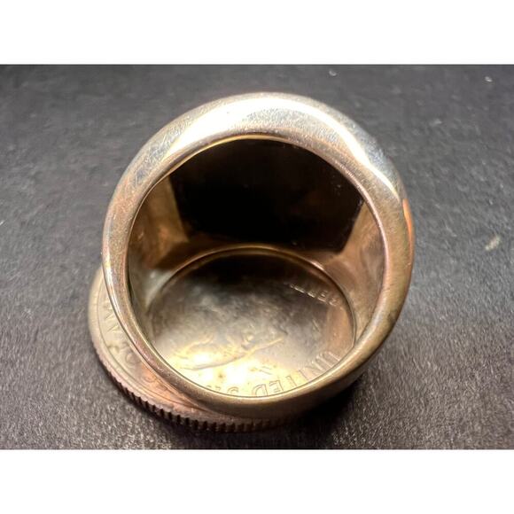 Vintage sterling silver black onyx ring size 5 - Picture 12 of 15